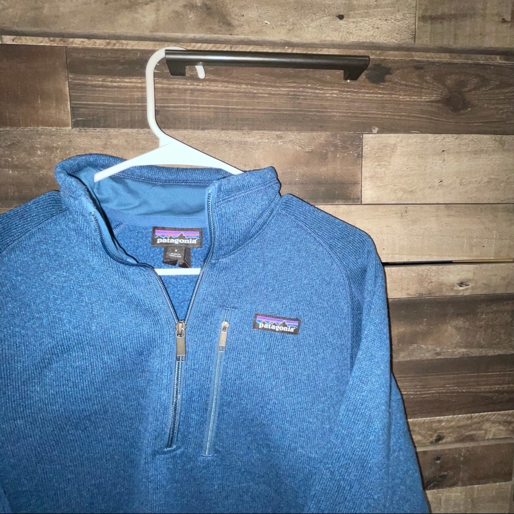 blue patagonia better sweater pullover